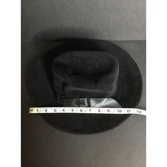 Vintage Womens Fedoria Hat United Hatters Cap Millinery Works Classic Ribbon Tri - Picture 9 of 10